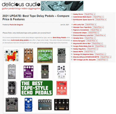 TOP 15 2021 Tape Delay Pedals